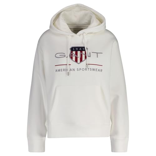 GANT Archive Shield Hoodie, Eggshell, M