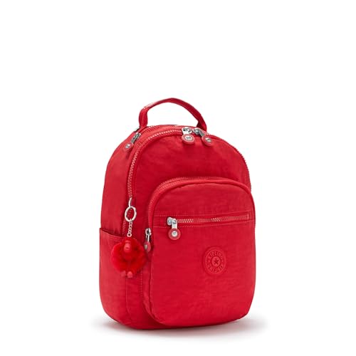 Kipling Mochila feminina Seoul pequena para tablet, Vermelho Rouge, 6