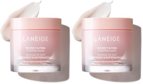 Image of LANEIGE Bouncy&Firm Face Sleeping Mask with Collagen | Barrier Boosting Hydration with Peony & Collagen Complex | Gel Texture Collagen Cream | Night Cream for Glowing Skin