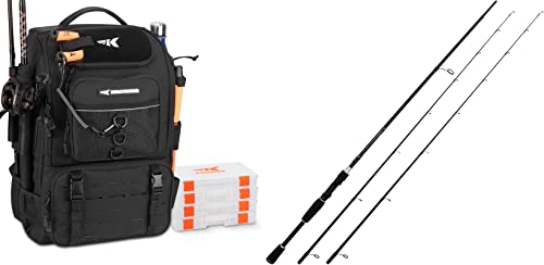 Kastking Crixus Fishing Rods, Casting Rod 6Ft 6In And Kastking Karryall Fishing Tackle Backpack With Rod Holders 4 Tackle Boxes #TOP6