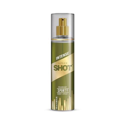 Image of Layer'r Shot Gold Sporty Body Spray for Men, 135ml | Long-Lasting Deodorant with Fresh Grapefruit, Pineapple & Vanilla Amber Fragrance | All-Day Freshness | Ideal for Daily Use