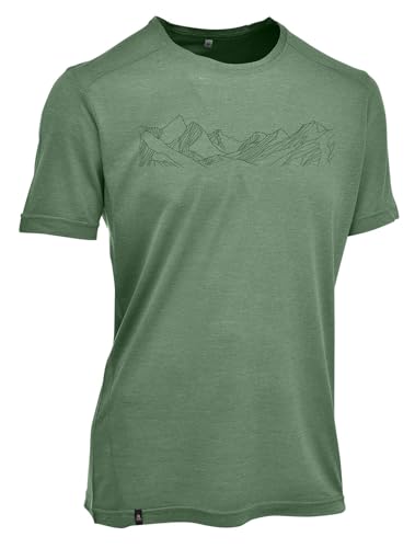 T-shirt d'extérieur homme à imprimé distinctif respirant Maul Bezau XT vert clair