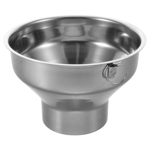 Embudo de acero inoxidable apto para uso alimentario Zerodeko de boca ancha, 15 x 7,5 cm