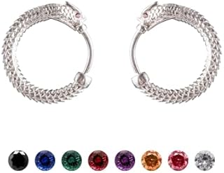 COPPERTIST.WU Ouroboros Earrings Snake Huggie Hoop Earrings Hypoallergenic Earrings Jewelry Gifts for Men Women Girls