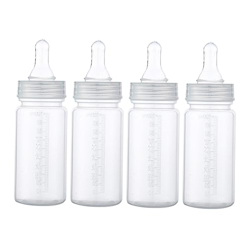 SOIMISS 4Piezas Botella Desechable para Bebés de Diseño Transparente con para Recién Nacidos de Ligera y Portátil para