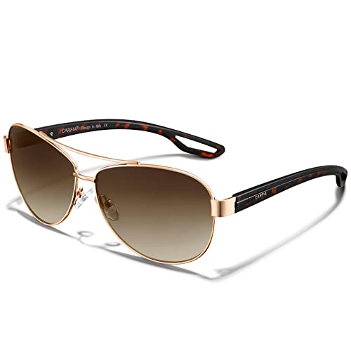 CARFIA Aviator Polarized Sunglasses for Women UV400 Protection CA3210