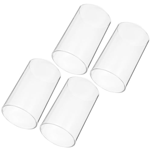 Vidrio borosilicato transparente para velas con diseño cortavientos 2