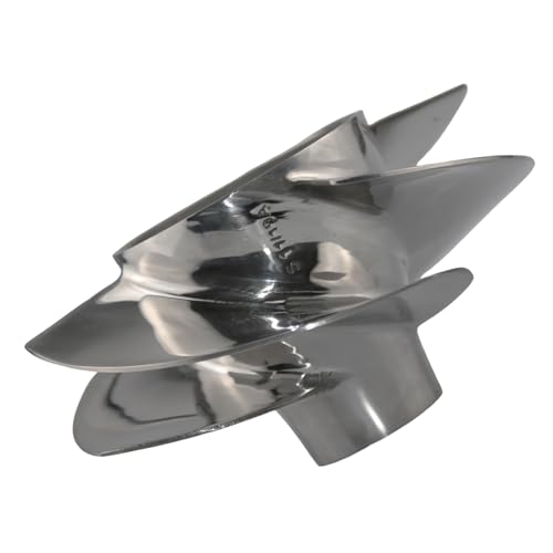 PWCMAN Jet Ski 155.5MM Impeller, Replaced for Solas SR-CD-11/19A, Fit Seadoo GTI 130 GTI SE 130 GTI SE 170 GTX 170 Wake 170 Fish PRO 170 Personal Watercraft/Jet-Boat, 4-Blade, Stainless, Polished