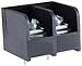 NTE Electronics 25-B400-02 Series 25-B400 Terminal Block Barrier Strip, PC Mount, 25 Amp, 2 Pole, 11.00 mm Pitch, 300V, 22-12 AWG Wire Range