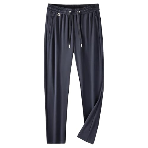 Men's Stretch Quick Drying Pant Casual Slim Fit Workout Joggers Comfort Business Waffle Knit Trousers