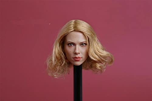 1/6 Scale Female Head Sculpt, European Girl Blonde Hair Head Carved For 12Inch Female Action Figure Body Doll Collection #TOP1