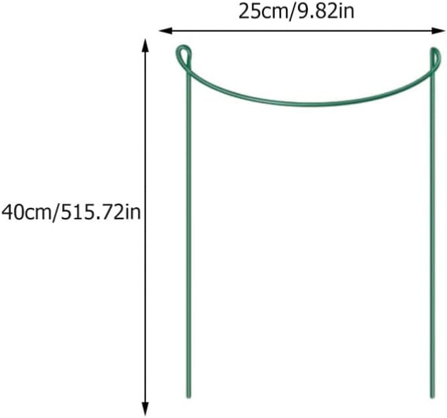 Cabilock 6pcs Plant Support Stakes Iron Brackets for Climbing Plants Easy to Install Garden Supports for Peonies Hydrangeas