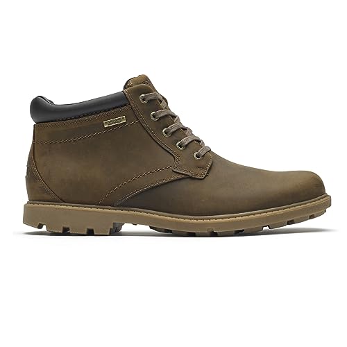 Rockport Men's Rugged Bucks Waterproof Boot, Boston tan, 9.5 M