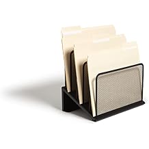 TRU RED Wire Mesh Desk Organizer, 5Compartment Accessory Holder Desktop Storage for Office & Home Use