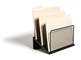TRU RED Staples Wire Mesh Desk Organizer, 5-Compartments, File Organization, Perfect for Office & Home Use, Black