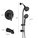 Tool- Shower Combo 7-Spray Matte Black 1.8GPM - Matte Black - 7-Spray Modes - Durable Bathroom Fixture