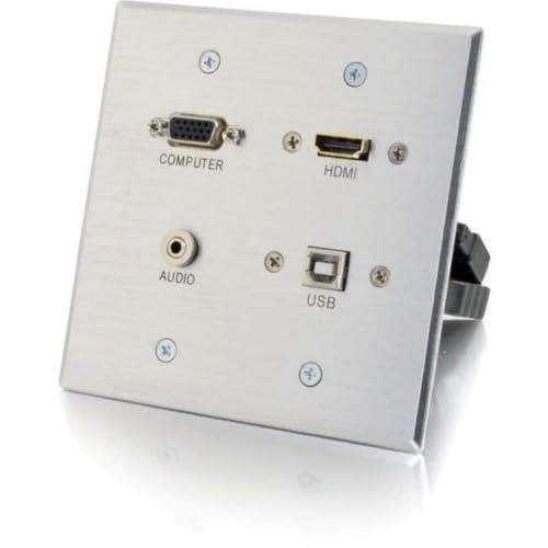 Adaptador para cable HDMI F HD15 F 3.5mm USB-B C2G 39703 conector hembra multimedia aluminio