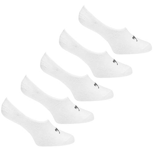 Image of Slazenger Mens 5 Pack Invisible Socks White Mens 7-11
