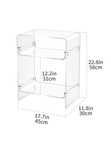Table basse table d'appoint acrylique transparent meuble de salon design - 5