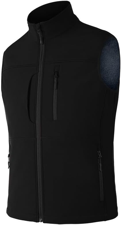 Gilet da Uomo in Softshell Antivento Leggero Vest Cappotto Senza Maniche Antivento e Impermeabile Multitasche, Giacca Calda Con Cerniera Per Viaggi e Attività All'aperto