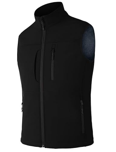 Zzkouine Gilet da Pesca All'aperto Leggero Traspirante Multi-pocket Gilet Senza Maniche Reporter Giacca da Caccia Fotografi Gilet da Escursionismo e Attività-black-S
