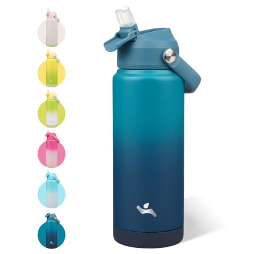 Image of Konokyo 24 oz Insulated Stainless Steel Sports Water Bottle with Straw Lid