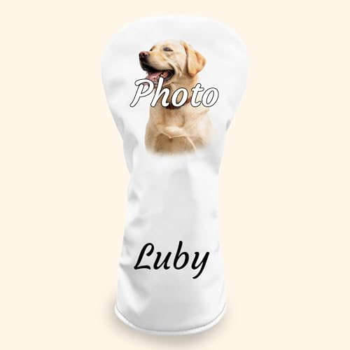 Custom Golf Head Covers, Personalized Golf Head Covers with Photo/Name, Custom Golf Club Covers for Driver/Fairway/Hybrid, Golf Gifts for Men, Women, Golfer, Birthday, Anniversary, Father's Day