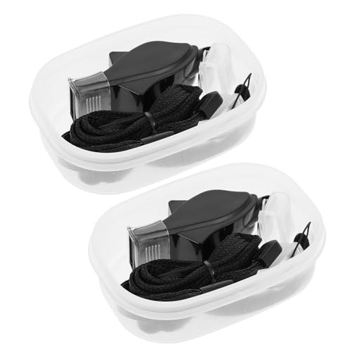 Silbatos deportivos de acero inoxidable 2 piezas miniatura 1