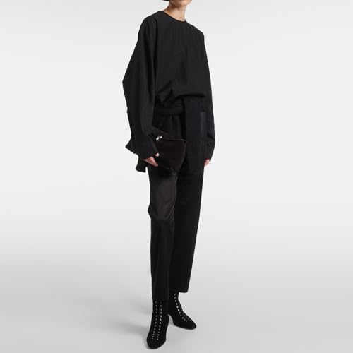 SEIFIN Kitten Heel Boots For Women Suede Lace Up Ankle Boots Square Toe Low Heel Short Booties Comfortable Soft Side Zipper Dressy Fall Winter Booties Shoes3