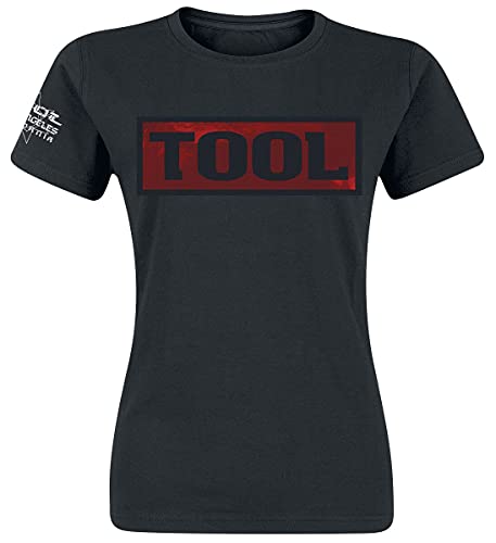 Tool Shaded Box Women T-Shirt Black S, 100% Cotton, Regular