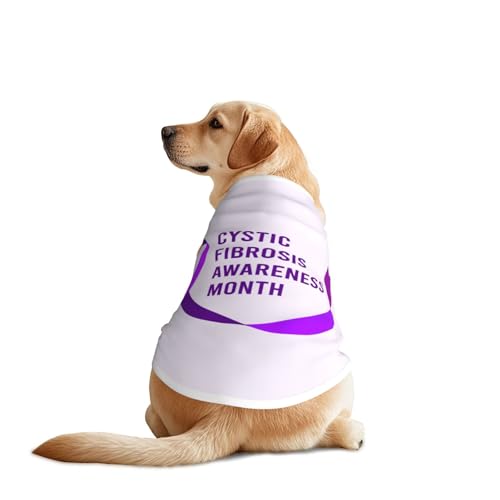 Cystic Fibrosis Awareness Purple Ribbon Dog & Cat Vest XL