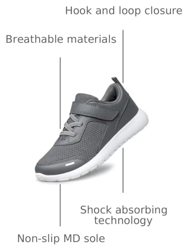 Image of Kids Shoes Toddler Boys Girls Running Sports Strap Sneakers | Children Breathable Casual Tennis Walking Athletic School Non-Slip Lightweight