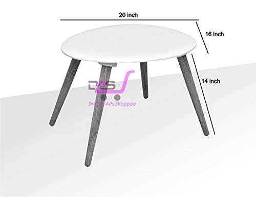 Image of Shoppee Fold-able Oval Shaped Side Table /Tea Coffee Breakfast Table (Walnut)