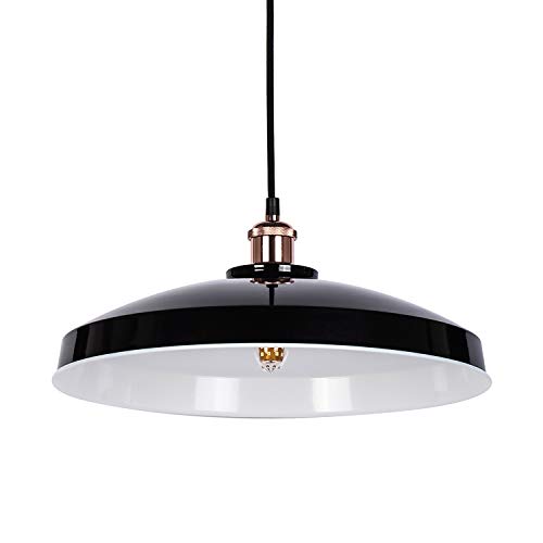 Suspension Vintage luminaire Intérieur Créatif 40W Lampe Murale en Fer pour Salon/ Chambre Salle à manger Blanc Chaud Style Contemporain et Rétro IP20 40*10cm E27 Cover