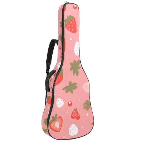 Sac pour guitare acoustique 40 pouces imperméable et élégant à motif fruits