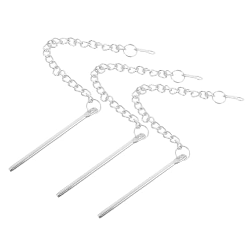 Yardenfun 3pièces Chaîne De Fixation Pour Parasol De Terrasse Acier Pour Stabilisation Accessoire De Parasol Extérieur Pour Fixation Et Sécurité
