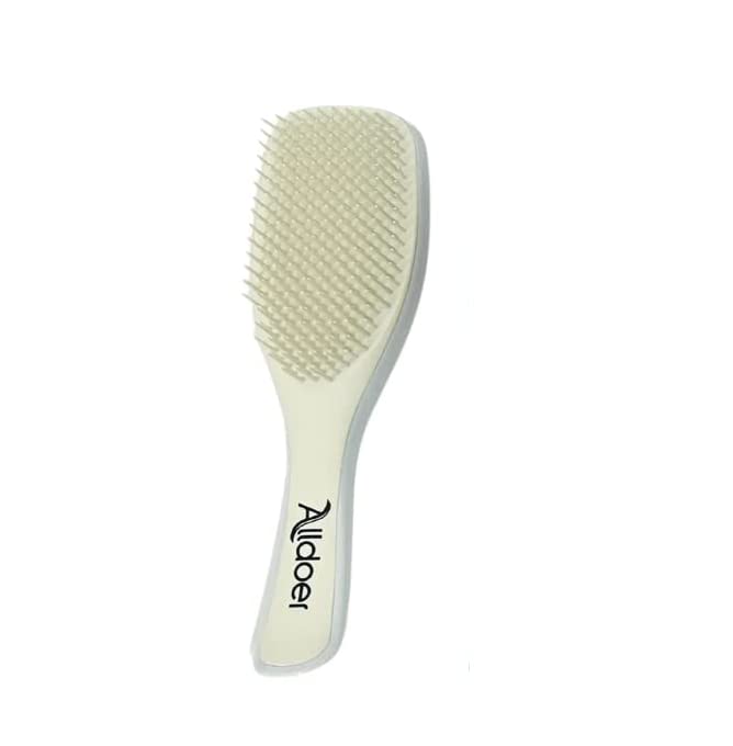 Alldoer Curly Hair Brush for Styling and Detangling - Perfect for Women, Men, and Kids, Wet or Dry Hair (White)