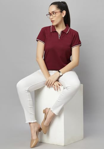 Image of Wear Your Opinion Womens Premium Pique Polo Collar Neck T-Shirt Womens Premium Pique Polo Collar Neck T-Shirt (Design: Tipped Polo)