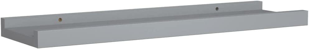Picture Frame Ledge Shelves 2 pcs,Wall Mounted Shelf,Display Ledge,for Storage,Bedroom Living Room Office and More Gray 15.7"x3.5"x1.2" MDF