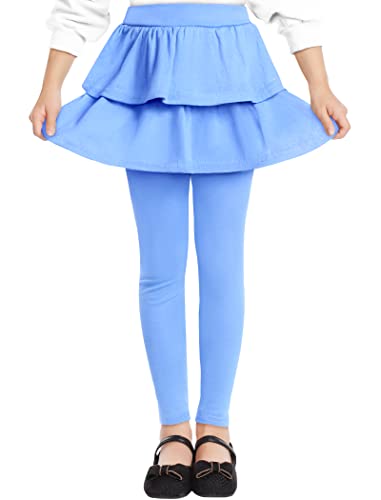 Witwot Girls Leggings With Skirt Toddler Tutu Pants Tights 7-8 Years Blue #TOP2