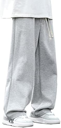 （01:00時点） eternal cycle（エターナル サイクル ）スウェットパンツ ワイドパンツ セミワイド ゆったり メンズ パンツ ルーズシルエット ワイド バギー カジュアル EC-007 (L, グレー)