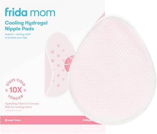 Image of Frida Mom Nursing Pads, Cooling Hydrogel Nipple Pads for Hydration, 8ct | For Hydration and Soothing Sore Nipples, Breastfeeding Essential for New & Nursing Moms
