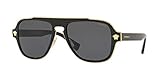 Versace VE2199 MEDUSA CHARM 100281 56M Black/Grey Polarized Square Sunglasses For Men