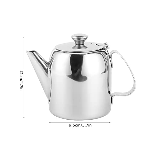 Belissy, 0.5 L Stainless Steel Teapot - Coffee Pot Teapot Stainless Steel Kettle Cold Water Jug Short Spout For Restaurants, Conference Rooms, Living Room, (20 Oz ) #TOP2