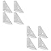 HEALLILY 8 Pcs Corner Protector Shelves for Kitchen Cabinets Brackets for Braces Small Shelf Brackets Cabinet Shelf Table Corner Bracket Cupboard Corner Frame White Iron