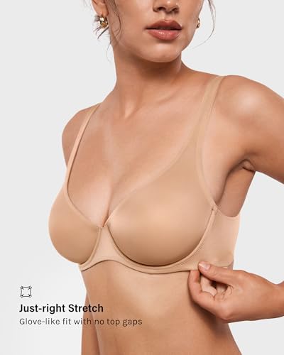 Image of INLYRIC Women's Mesh Balconette Bra Unlined | Ultra-soft, Unlined, Underwire, Light Support, No Padding, Semi-sheer, Demi, Seamless Look, Sexy, Supportive Comfortable