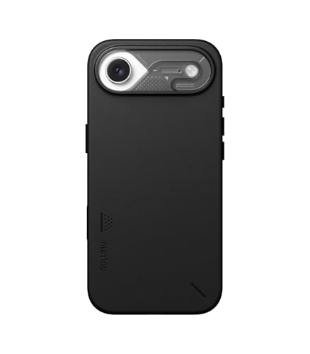 Image of Aulumu A17 Vegan Leather iPhone Air Case | Camera Control | Luxury Comfort | Compatible with MagSafe | Complete Wrap-Around - Black