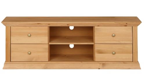 Clever-Möbel TV-Lowboard Kiefernholz gelaugt
