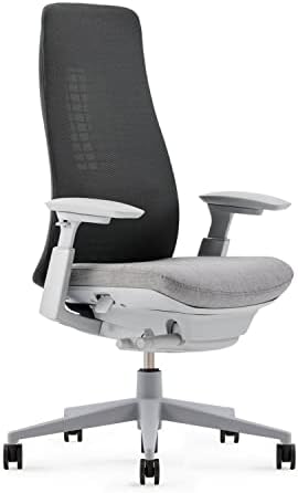 Haworth Fern Office Chair – Ergonomic and Stylish Desk Chair with Breathable Mesh Finish - with Lumbar Support (River Rock)