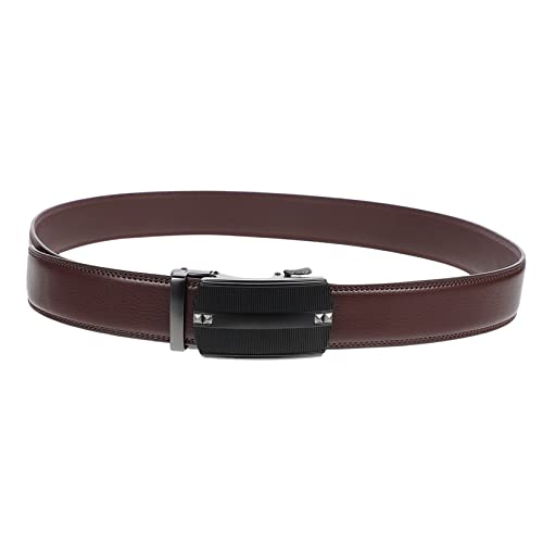 BESPORTBLE 1pc Men Automatic Buckle Leather Belt Business Waistband for Formal and Casual Wear Elegant Design